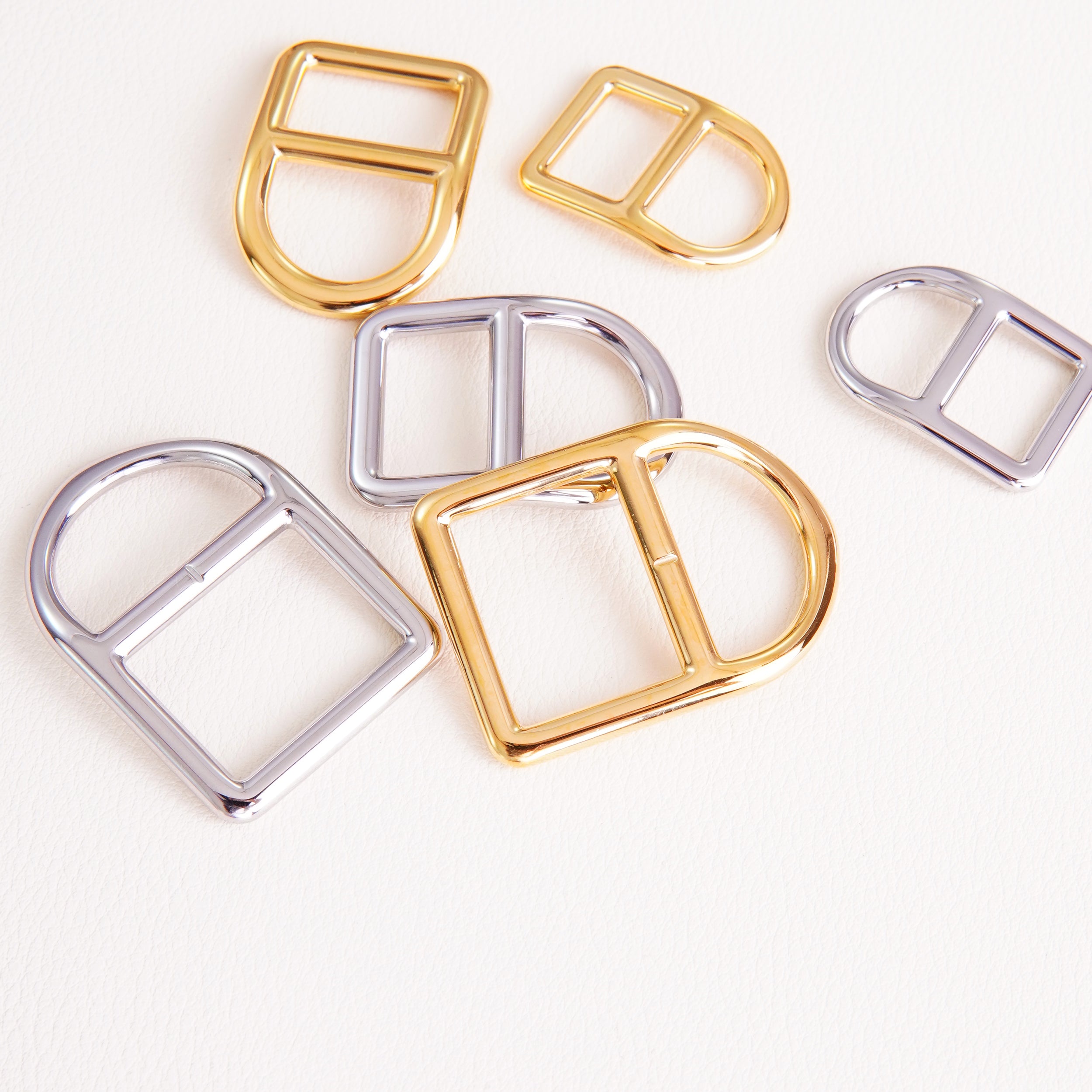 Stainless steel Square conjoined D shape ring – hilitybaghardware