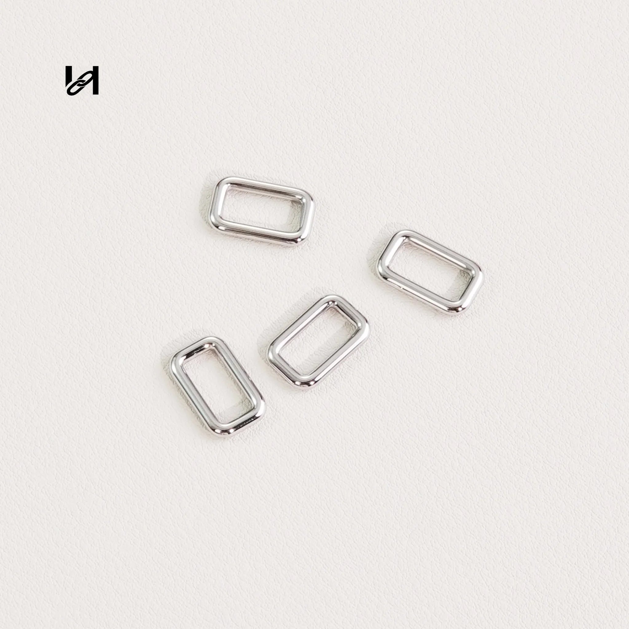 10.5mm Stainless Steel Square Rings - 1pcs / silver - hardware