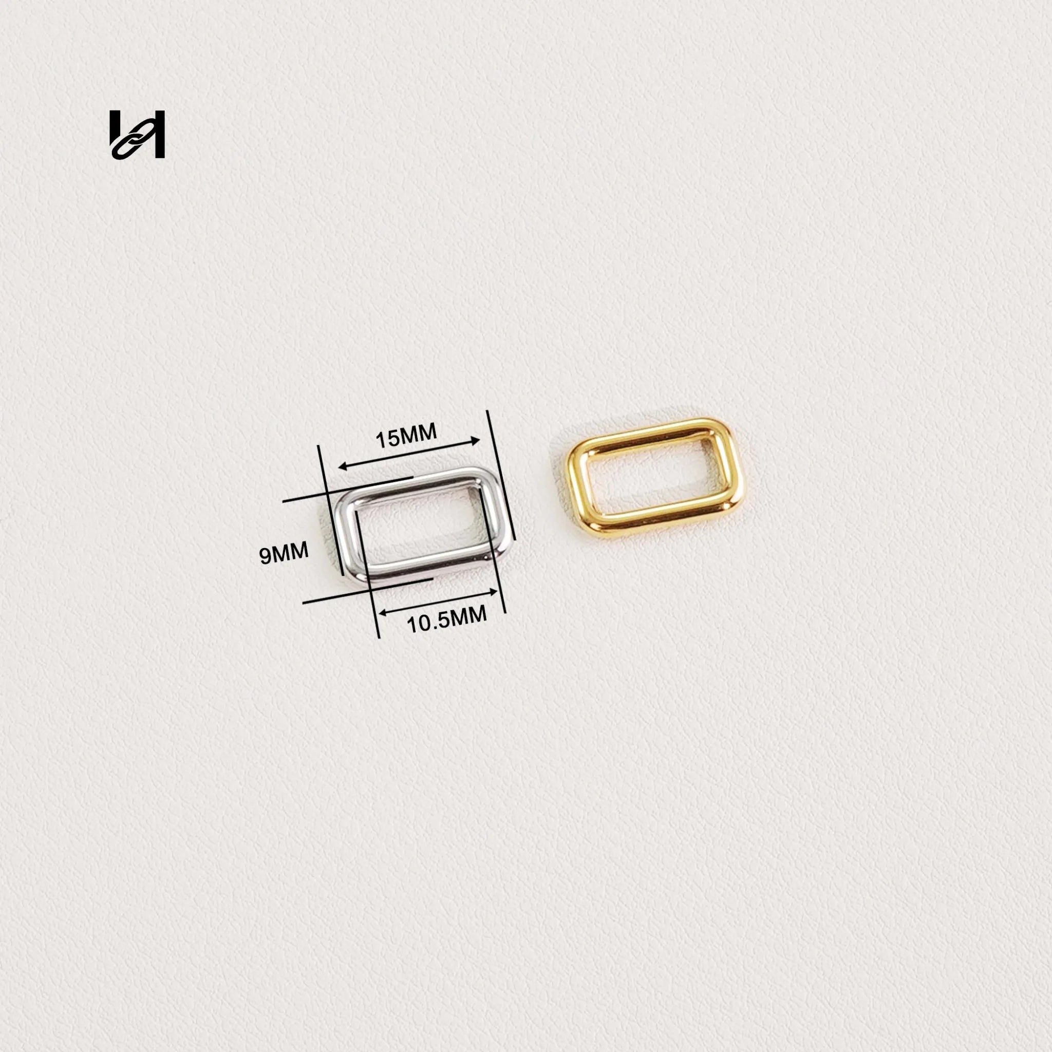 10.5mm Stainless Steel Square Rings - hardware