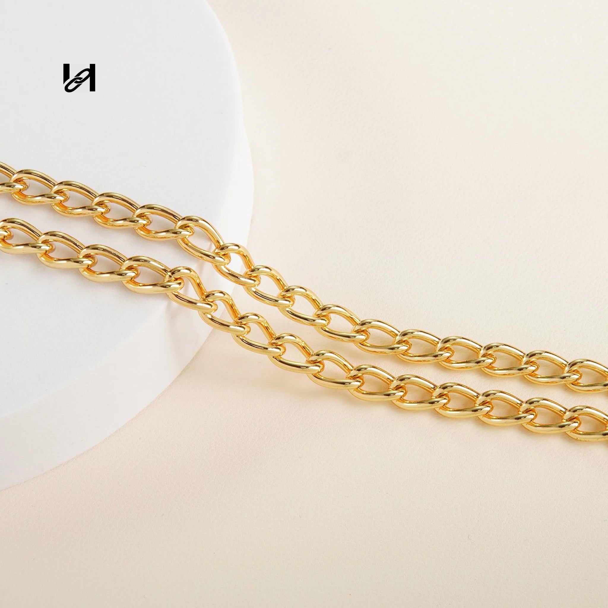 9mm Width Egg Shape Oval Chain - hardware