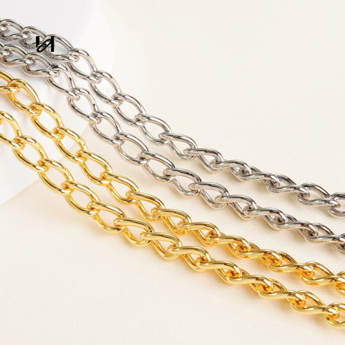 9mm Width Egg Shape Oval Chain - hardware