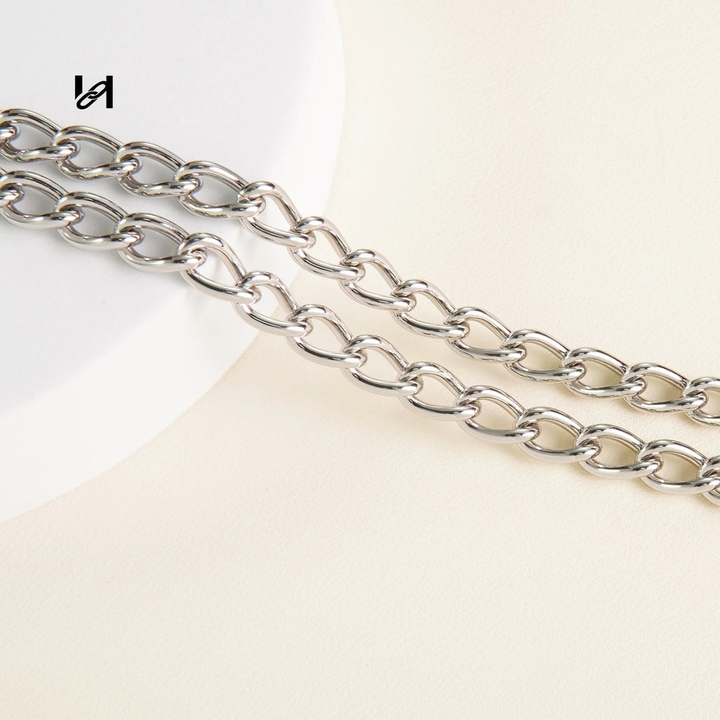 9mm Width Egg Shape Oval Chain - hardware