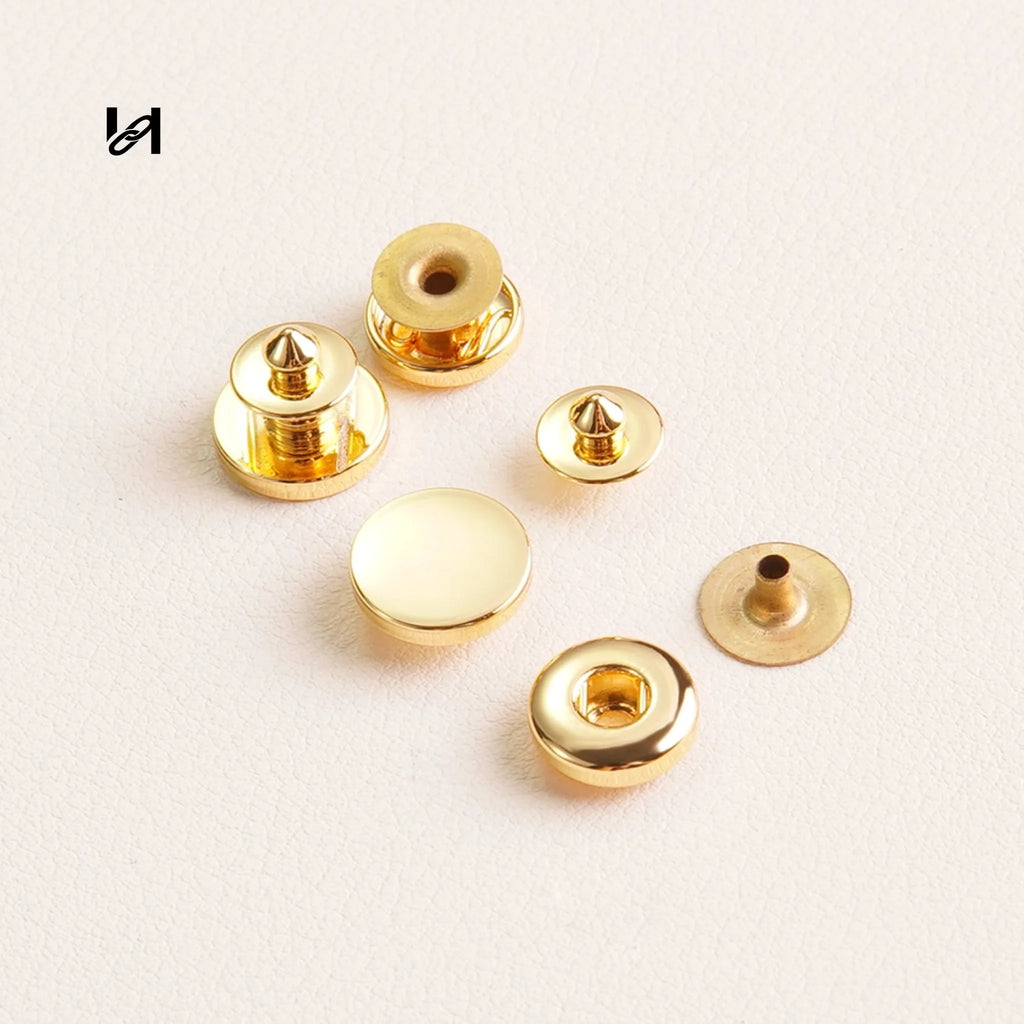 10mm Brass Snap Buttons – Durable Fasteners for Bags & Leather Craft
