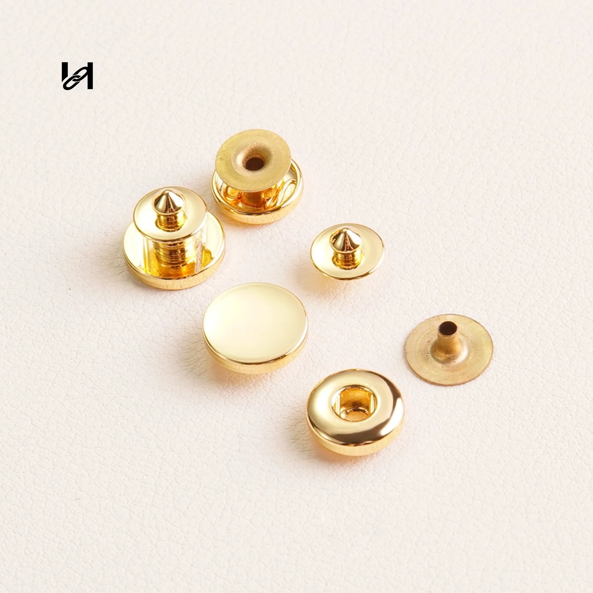 10mm Brass Snap Buttons – Durable Fasteners for Bags & Leather Craft