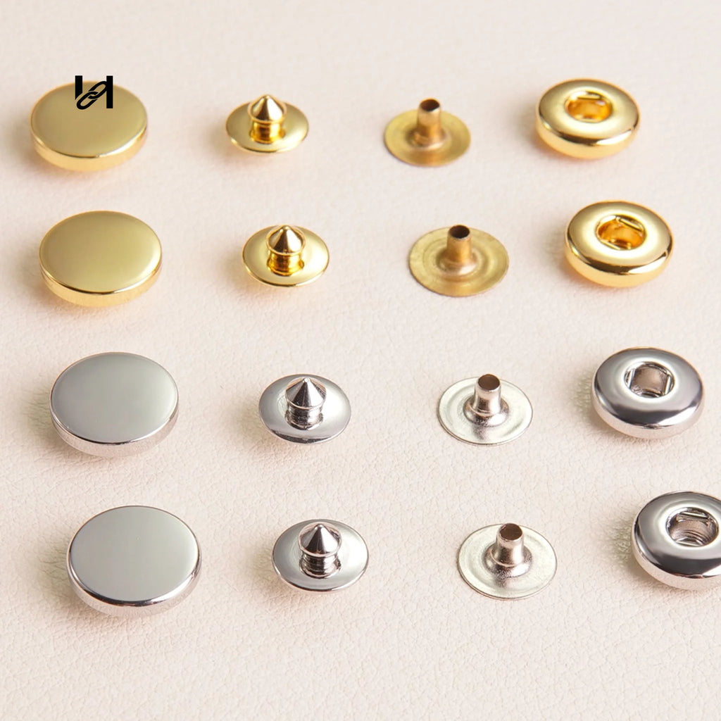 10mm Brass Snap Buttons – Durable Fasteners for Bags & Leather Craft