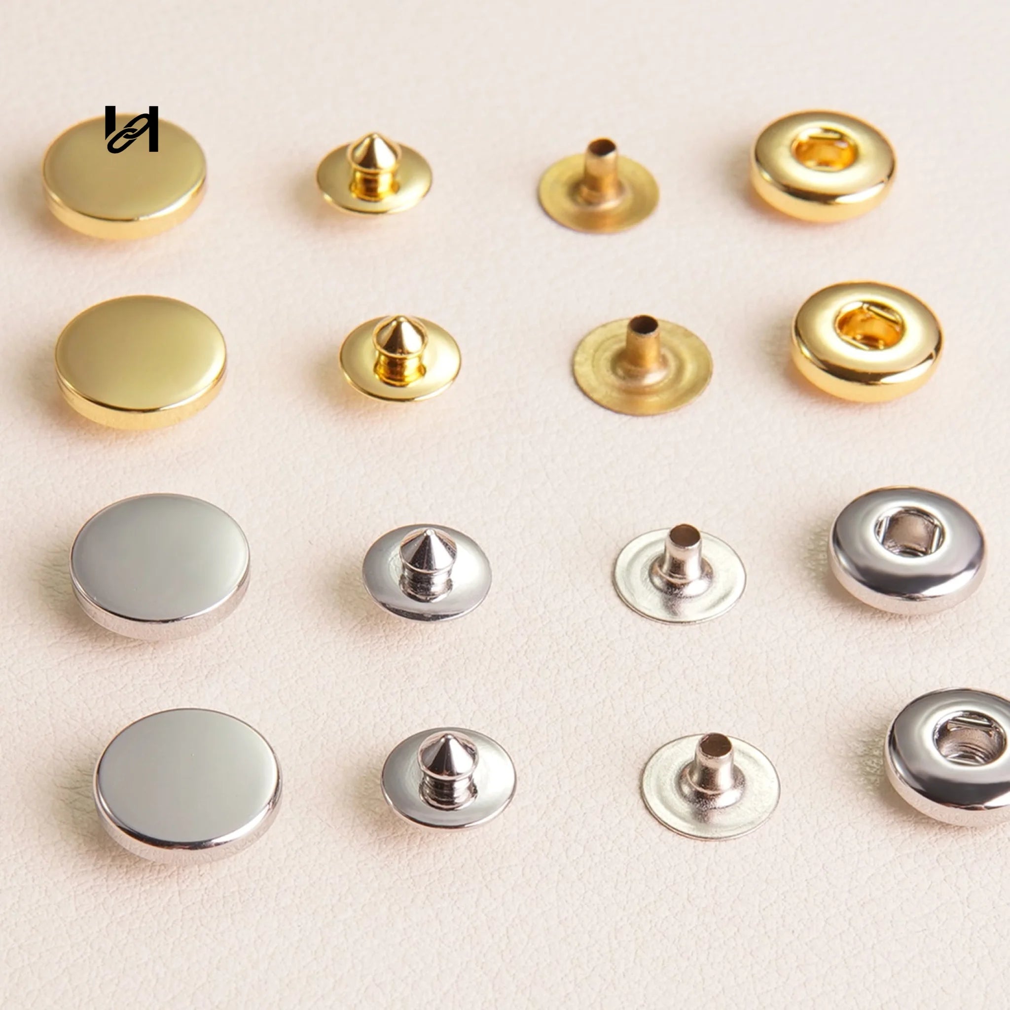 10mm Brass Snap Buttons – Durable Fasteners for Bags & Leather Craft