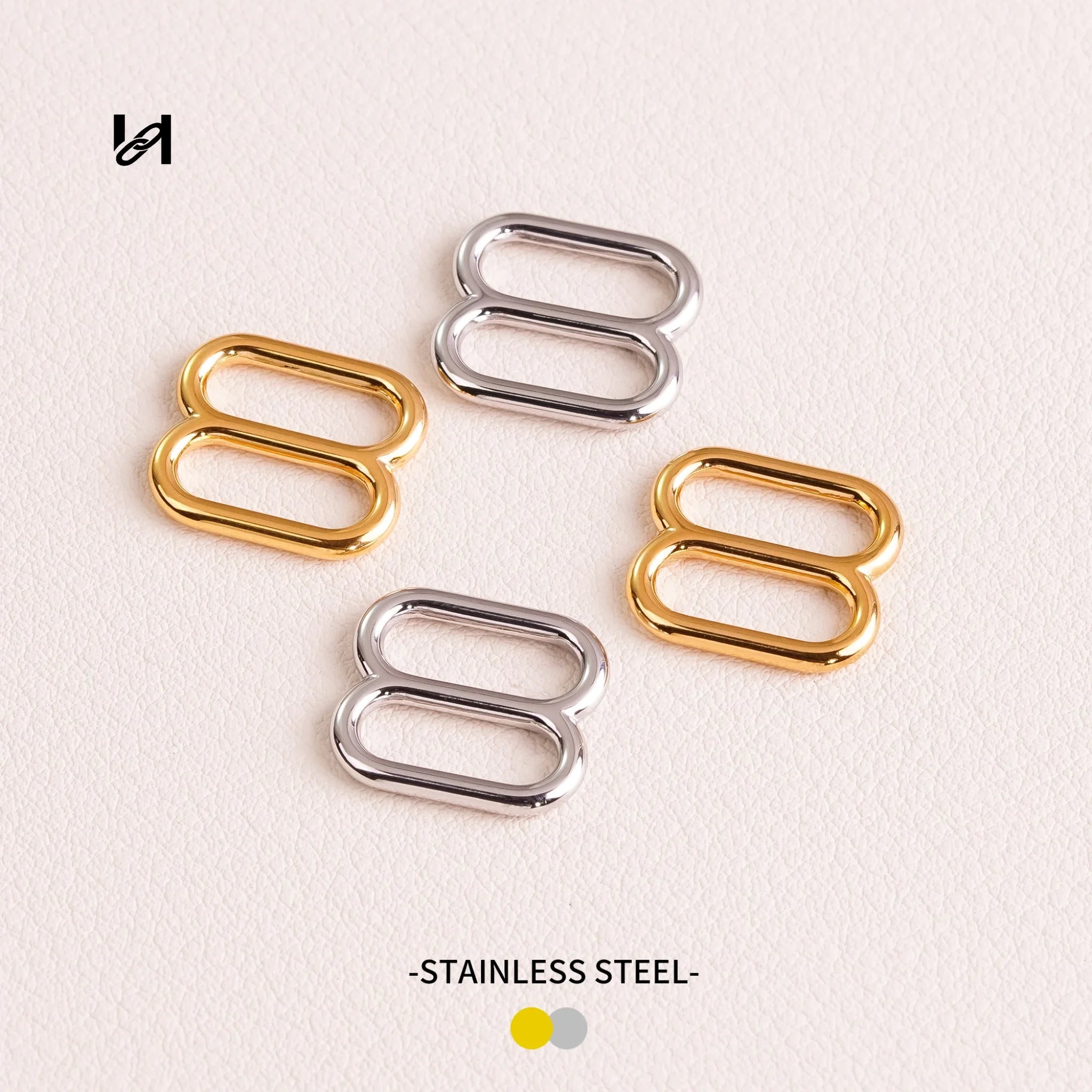 11mm 316L Stainless Steel Oval Slide Buckle Gold Silver Strap Adjuster Slider for Purse Straps Tarnish Free