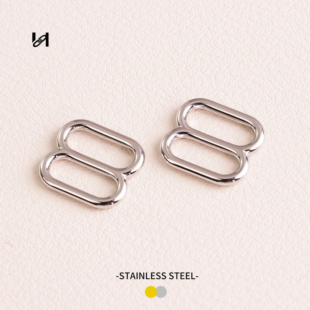 11mm 316L Stainless Steel Oval Slide Buckle Gold Silver Strap Adjuster Slider for Purse Straps Tarnish Free