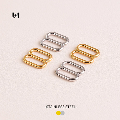 11mm 316L Stainless Steel Oval Slide Buckle Gold Silver Strap Adjuster Slider for Purse Straps Tarnish Free