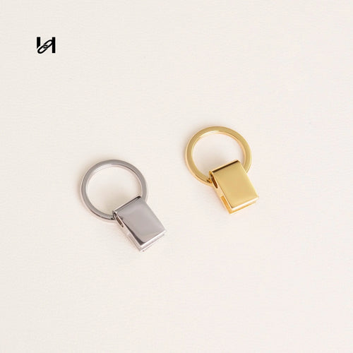 11mm Stainless Steel Minimalist Keychain Bag Charm - hardware