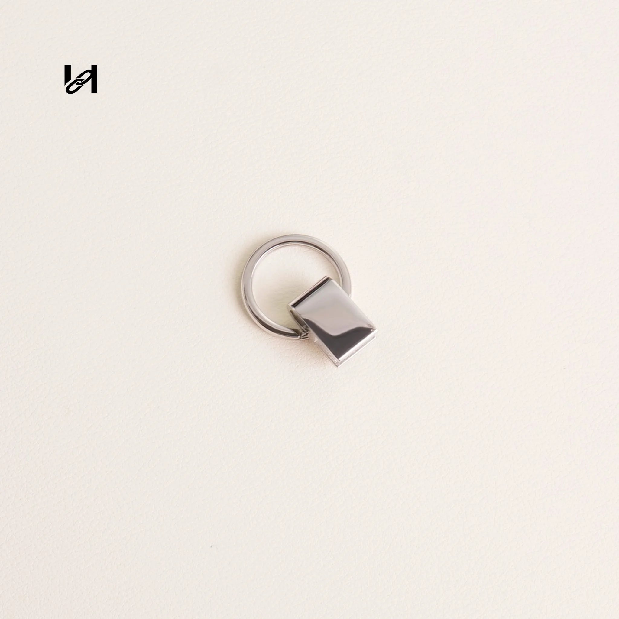 11mm Stainless Steel Minimalist Keychain Bag Charm - Silver - hardware