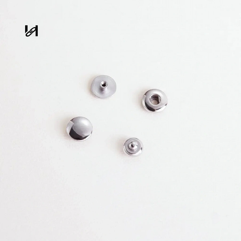 12.5MM Doubleside visible snap-button - silver / stainless steel - hardware