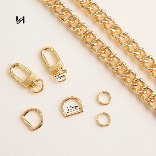 13mm Chain for Bag - Chain Set / Gold - hardware