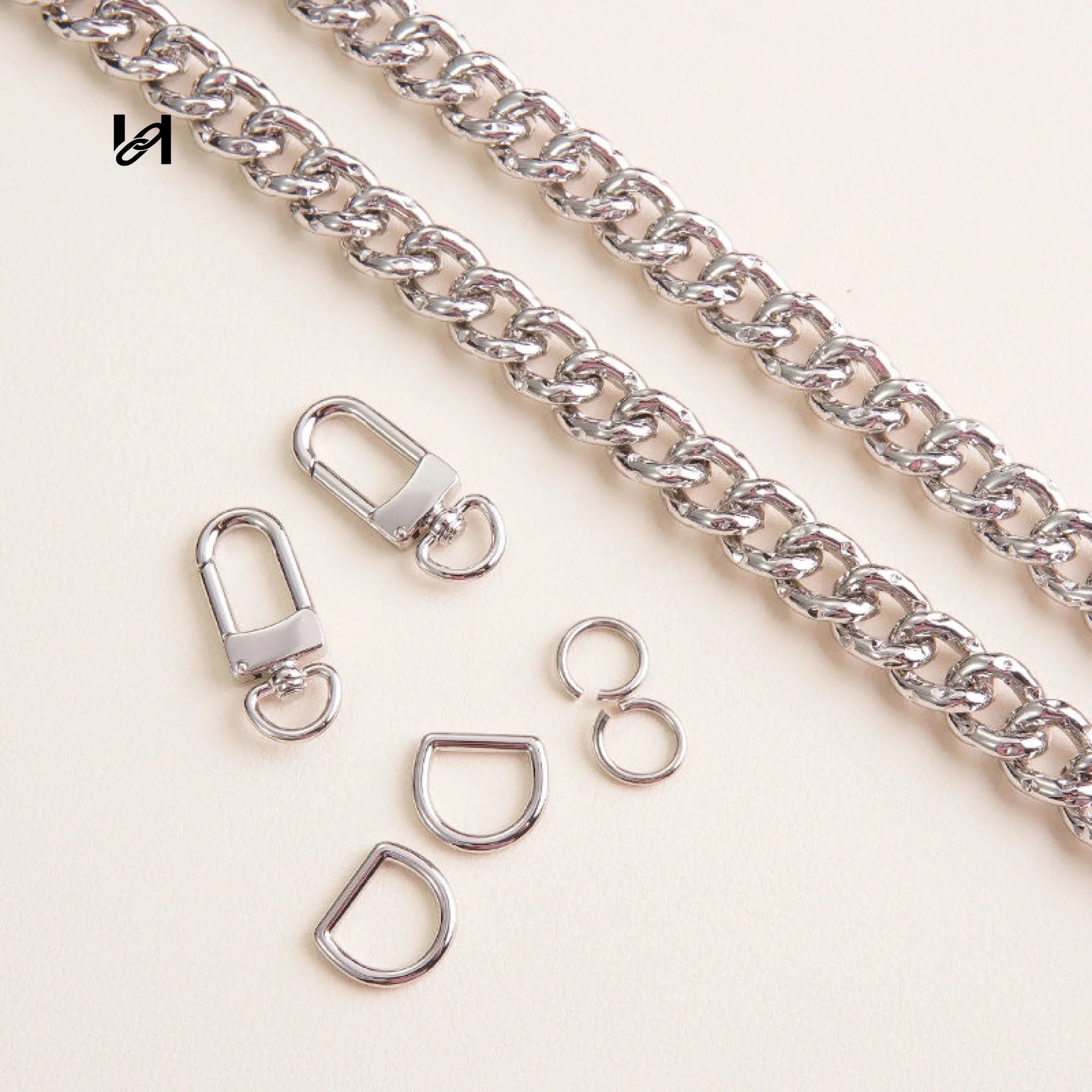 13mm Chain for Bag - Chain Set / Silver - hardware