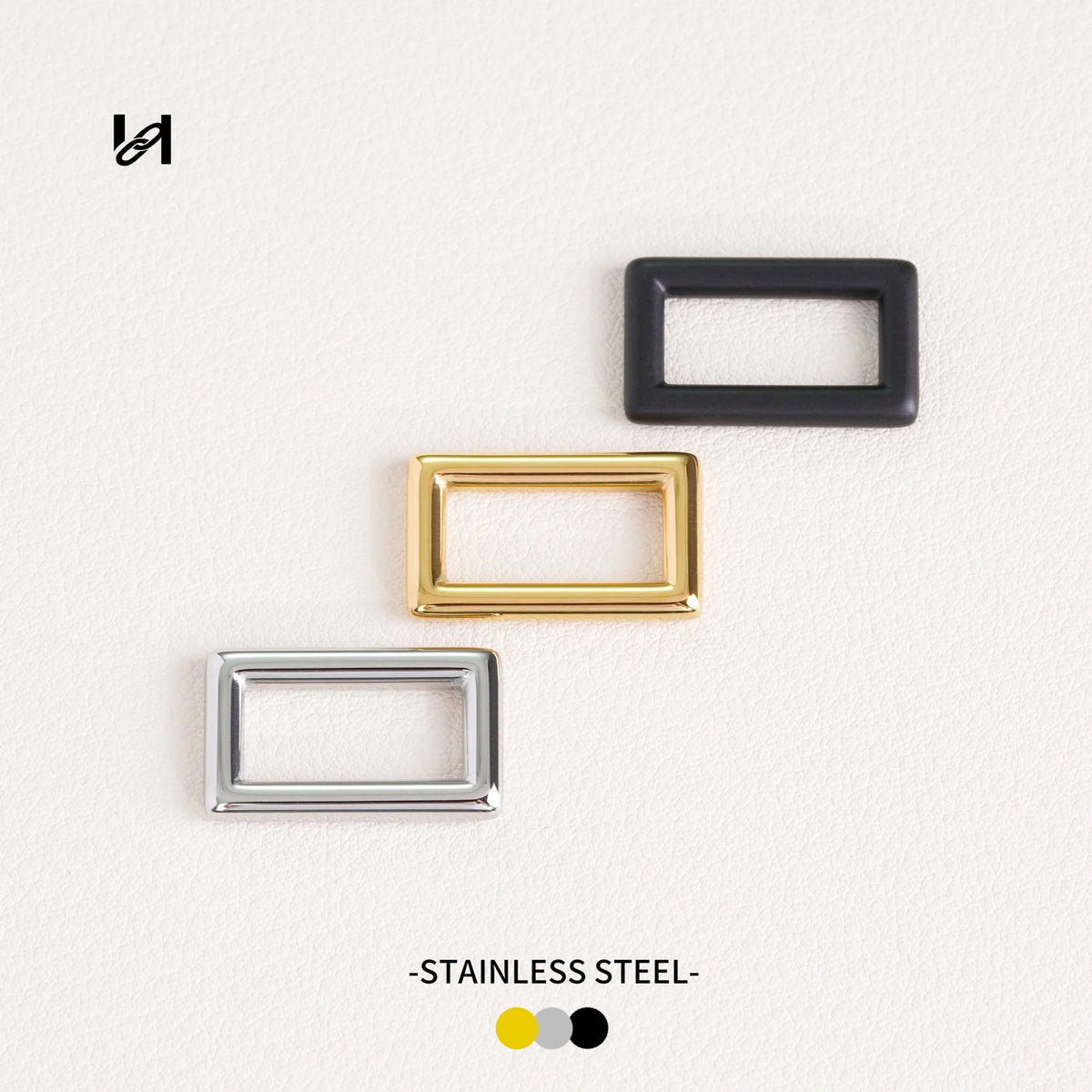 16mm Rectangle Ring – Stainless Steel Bag Strap Buckle | Gold, Silver & Matte Black