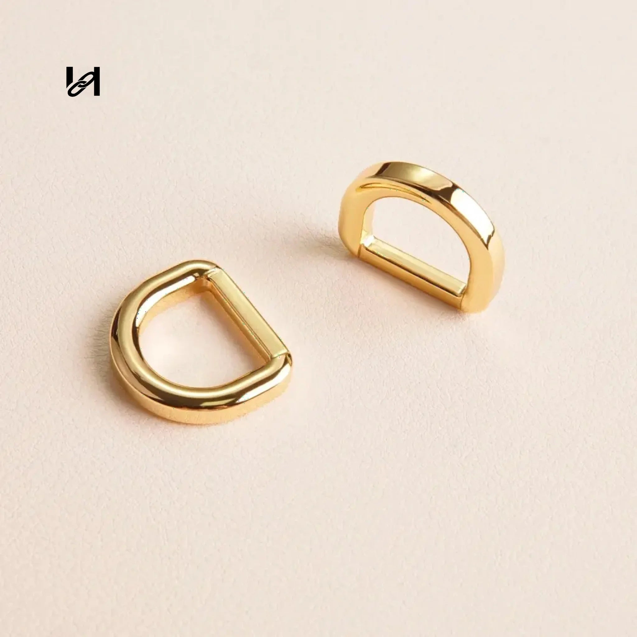 16mm Slippery D-Ring - Gold / 1pcs - hardware