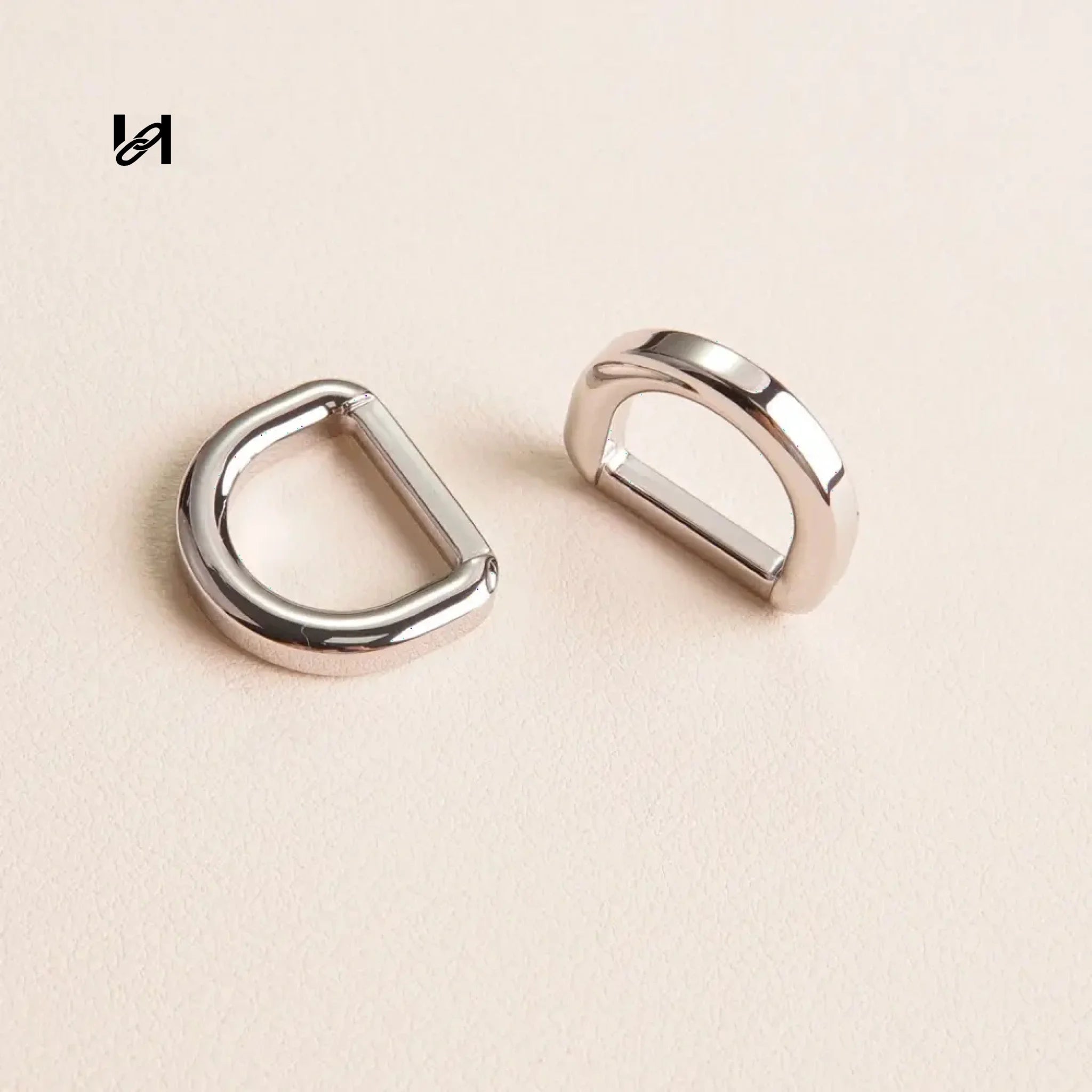 16mm Slippery D-Ring - Silver / 1pcs - hardware