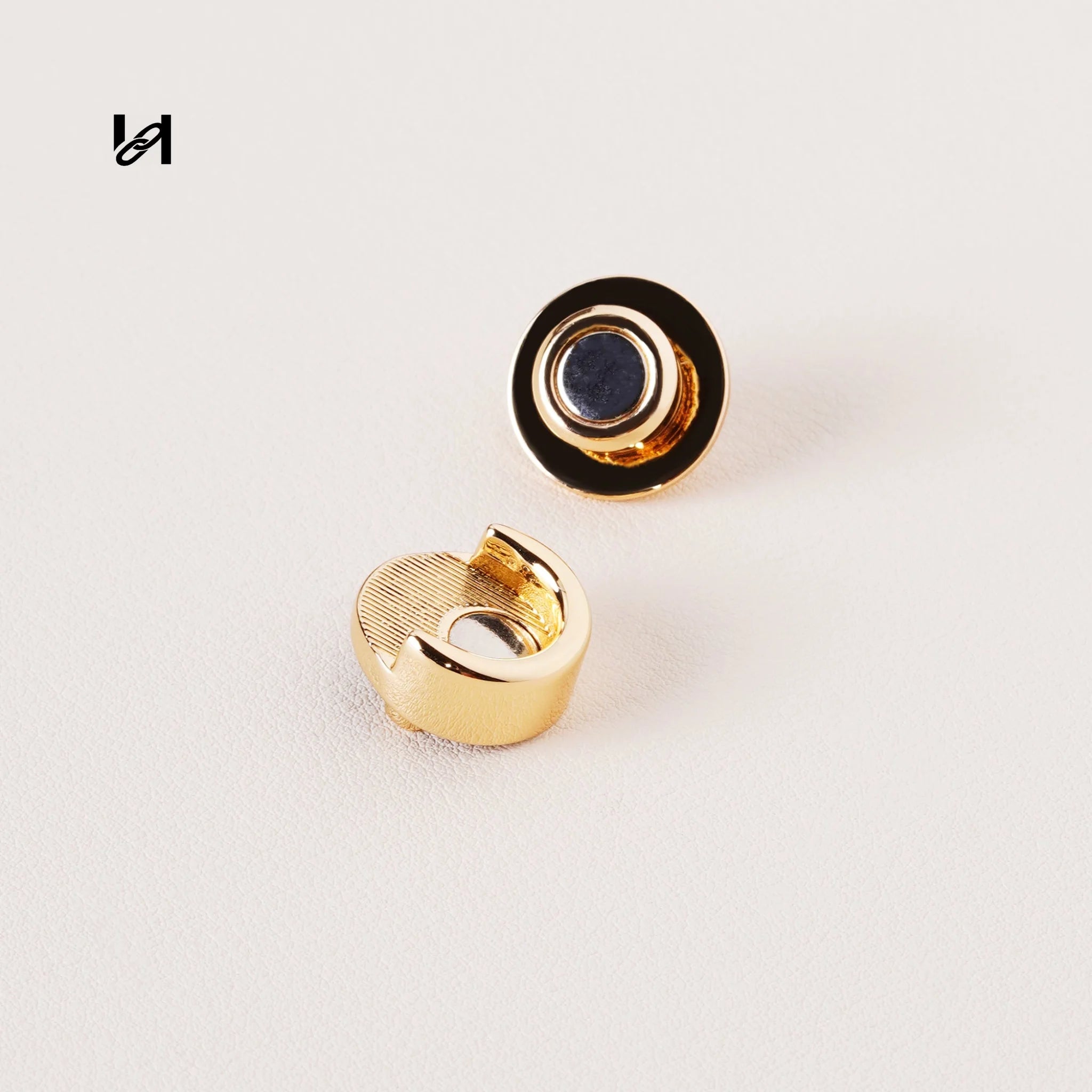 17mm Solid Brass Magnetic Lock for Leather Bags - hardware