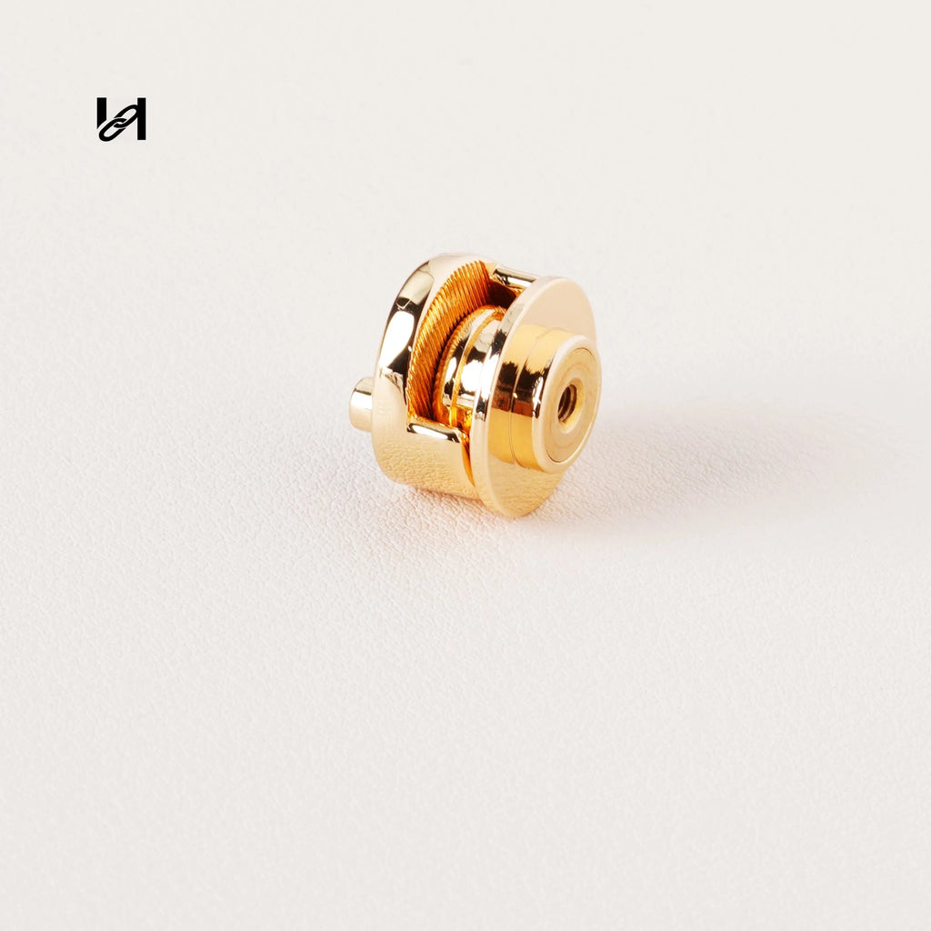 17mm Solid Brass Magnetic Lock for Leather Bags - hardware