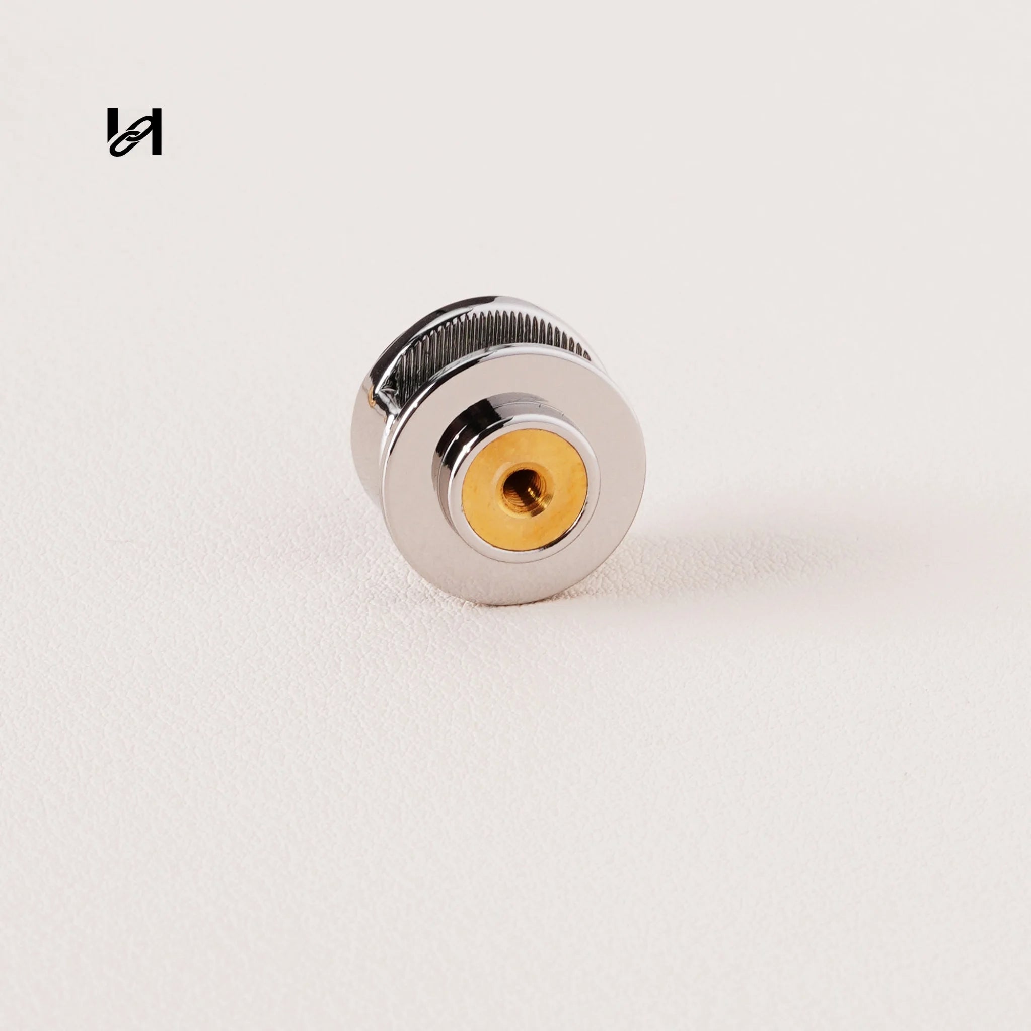 17mm Solid Brass Magnetic Lock for Leather Bags - Silver - hardware