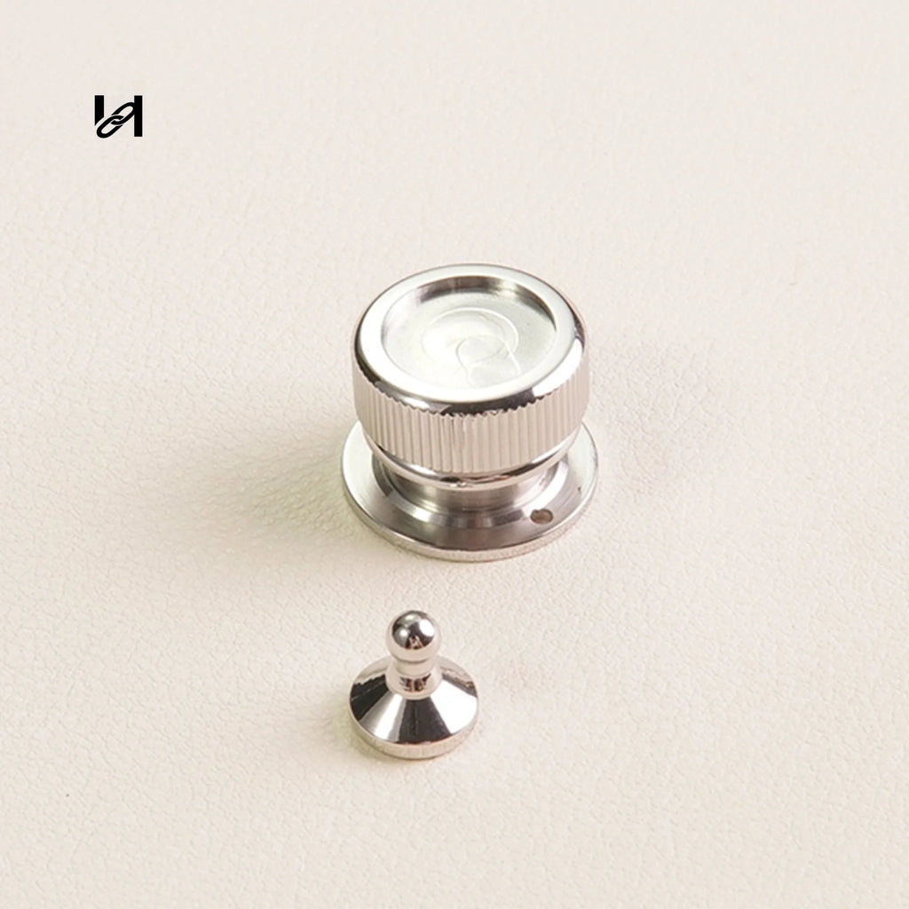 18×14mm Stainless Steel Round Closure Locks for Leather Goods - hardware