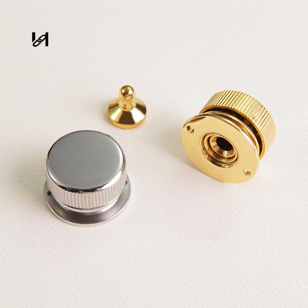 18×14mm Stainless Steel Round Closure Locks for Leather Goods - hardware
