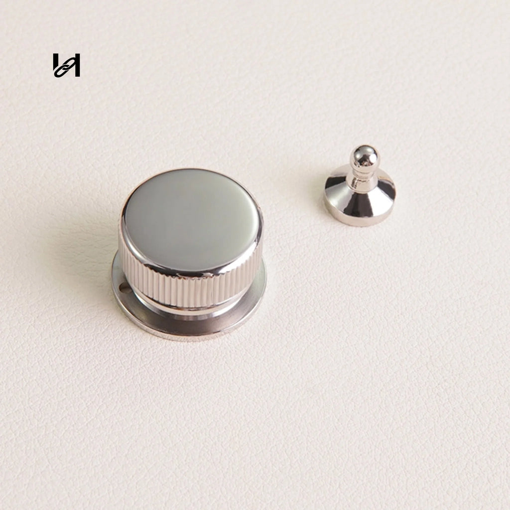 18×14mm Stainless Steel Round Closure Locks for Leather Goods - hardware