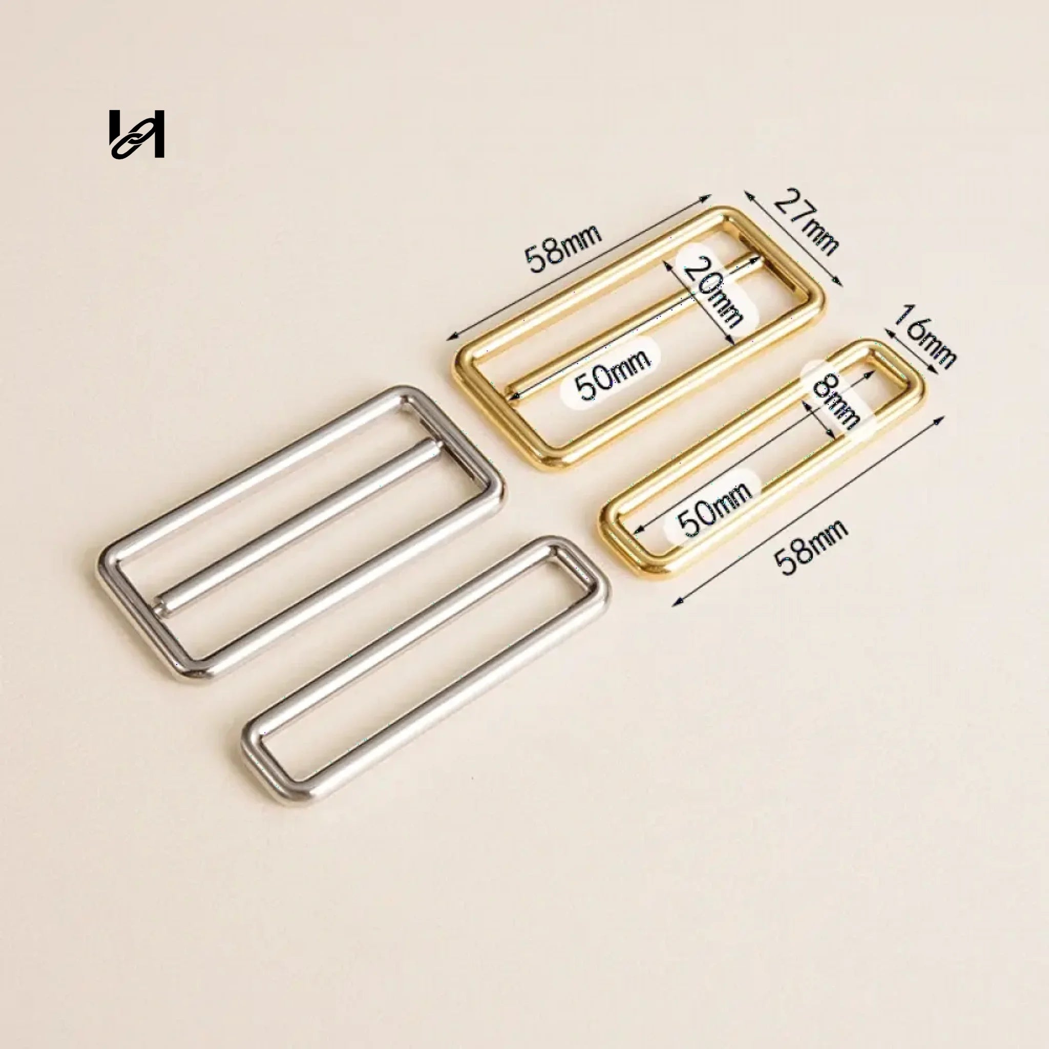 2 lnch Roller Buckle and Suqare Ring - hardware
