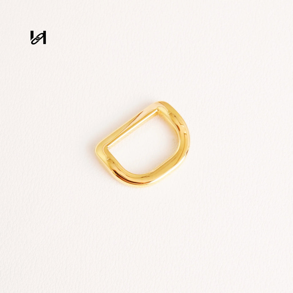 20.5×28.5mm Stainless Steel Curved D-Rings - gold - hardware