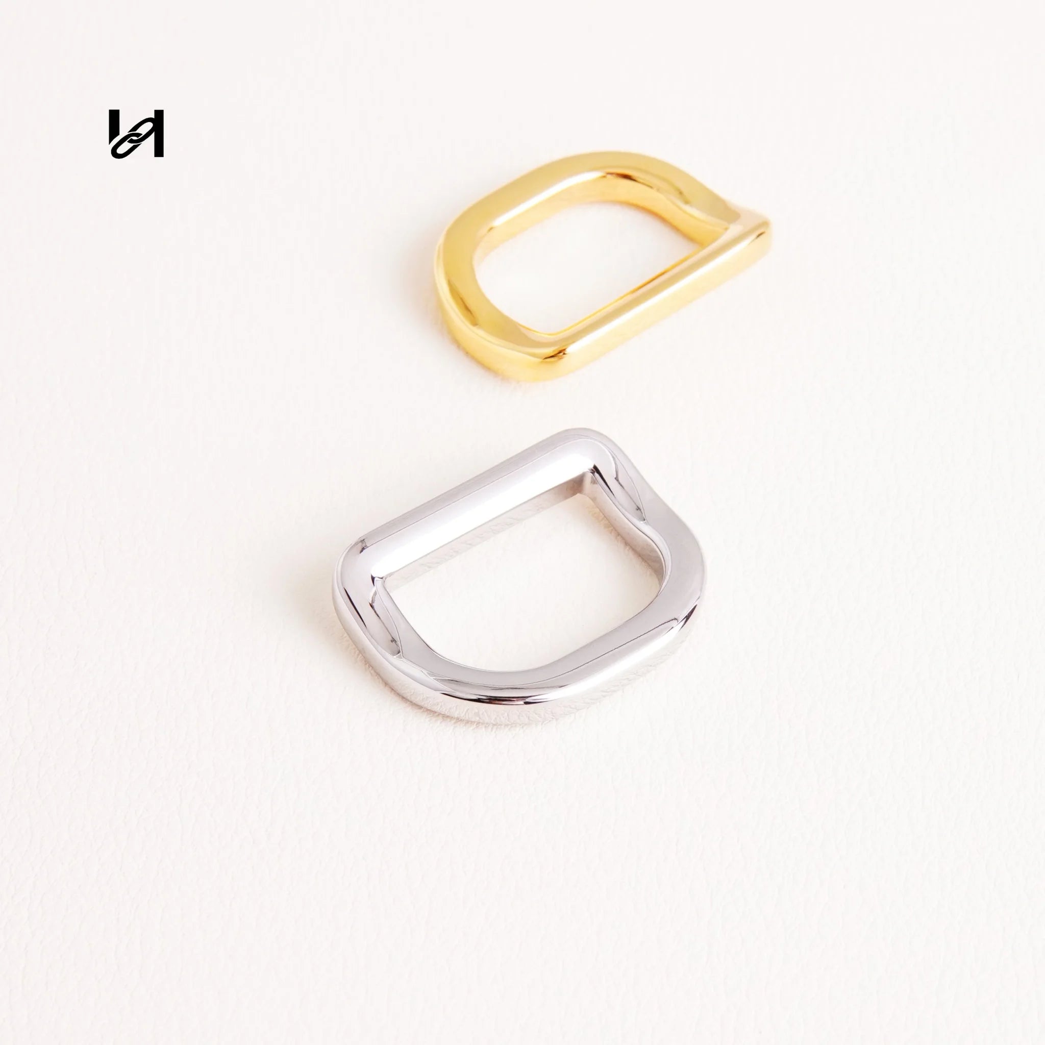 20.5×28.5mm Stainless Steel Curved D-Rings - hardware