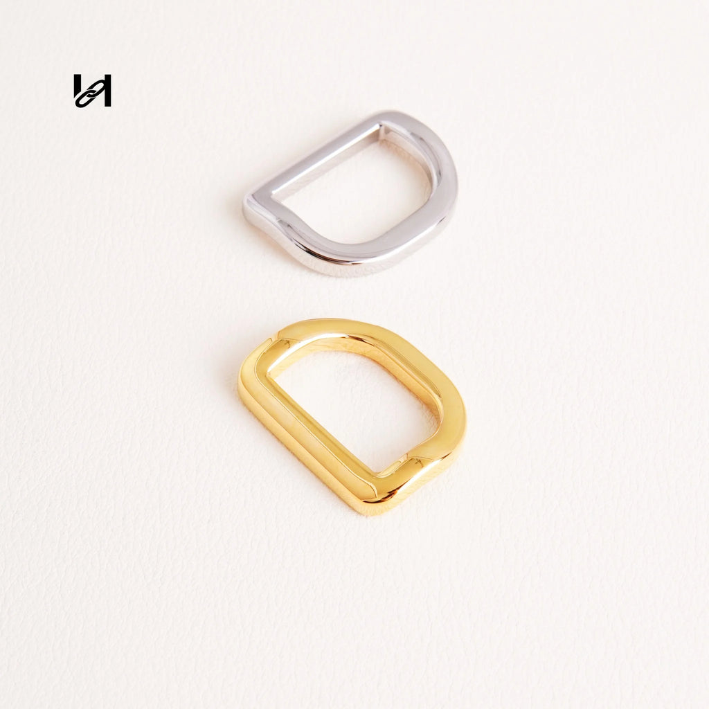 20.5×28.5mm Stainless Steel Curved D-Rings - hardware