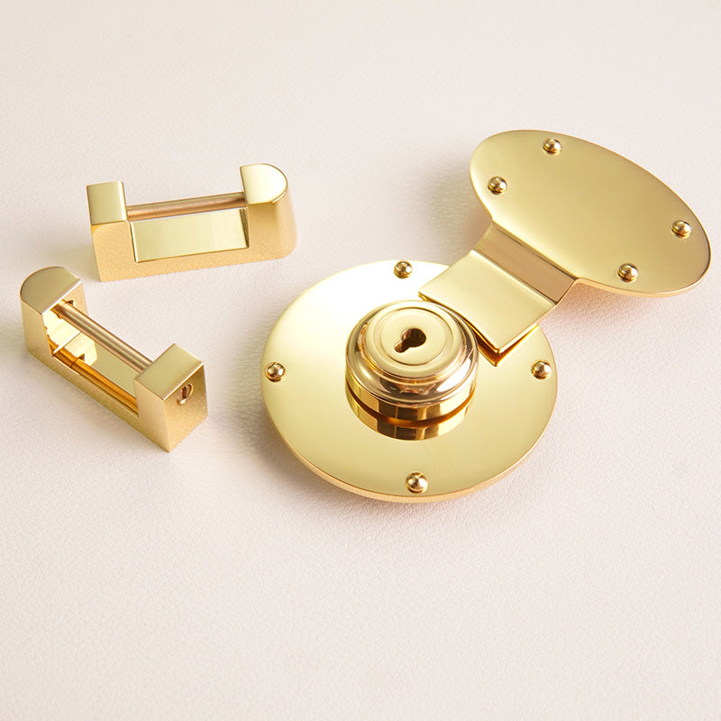 Hasp Lock With Two Handle Holders