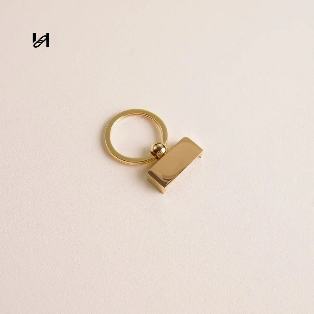Premium CNC Separated Rotate Key Ring - Gold - hardware