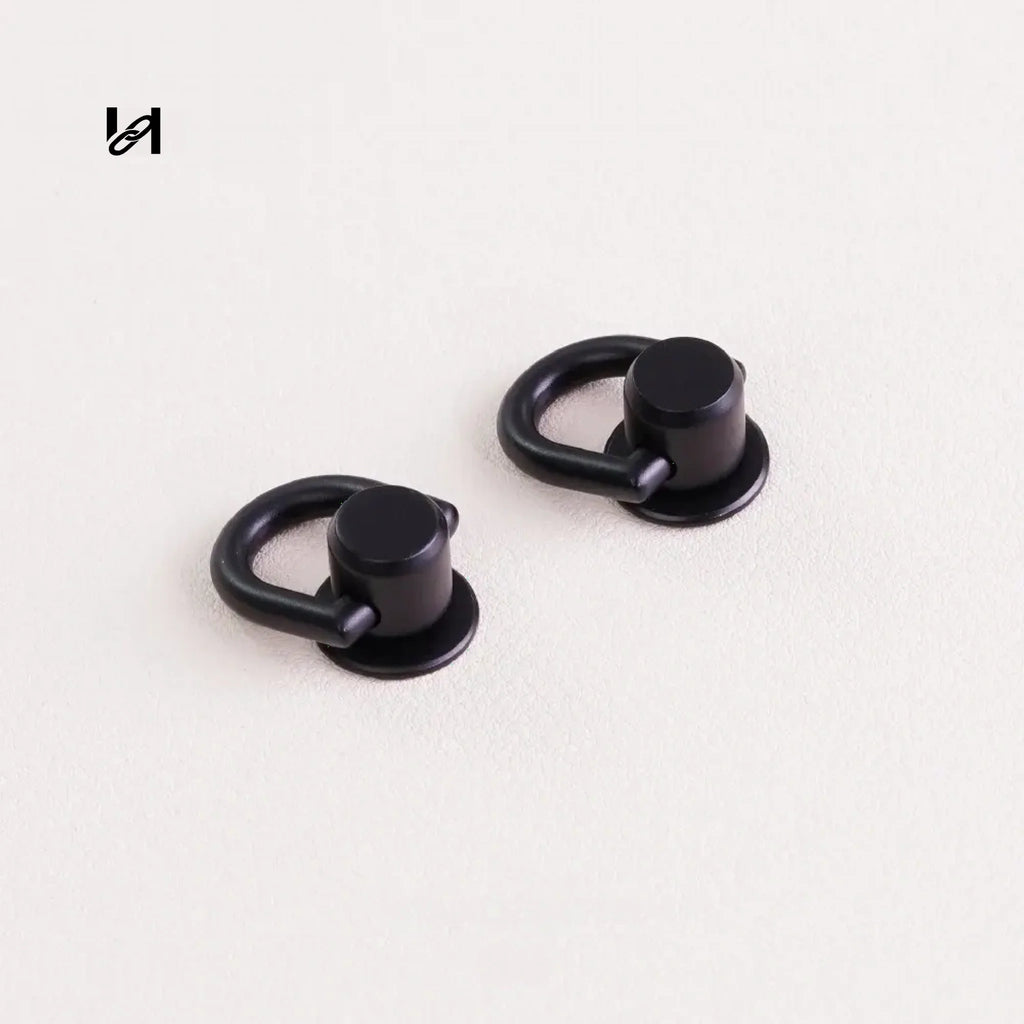 24x17mm Stainless Steel Bag Handle Holder Connector – Gold D-Ring Screw Post for Handbags & Leather Goods