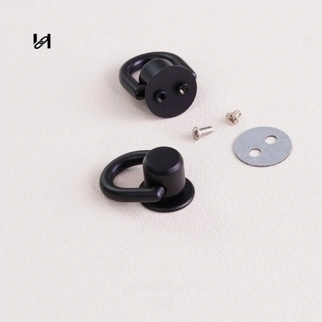 24x17mm Stainless Steel Bag Handle Holder Connector – Gold D-Ring Screw Post for Handbags & Leather Goods