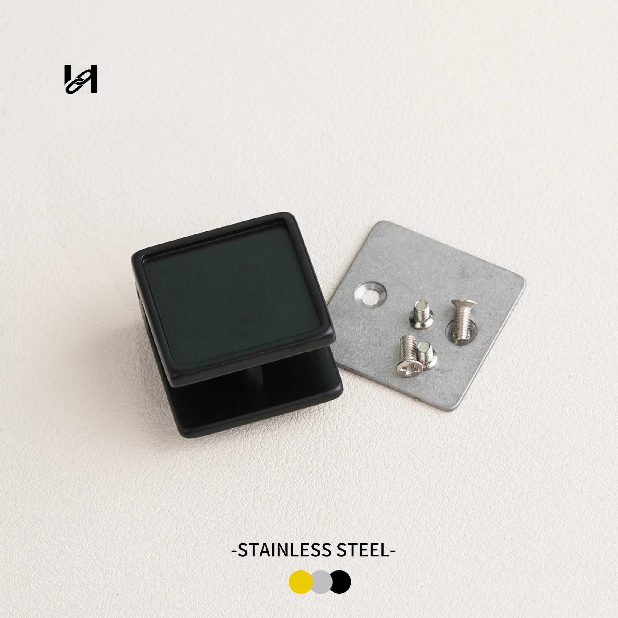 25×16mm Stainless Steel Square Flip Locks - black / Inlay version - hardware