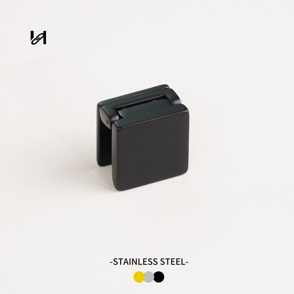 25×16mm Stainless Steel Square Flip Locks - black / Smooth version - hardware