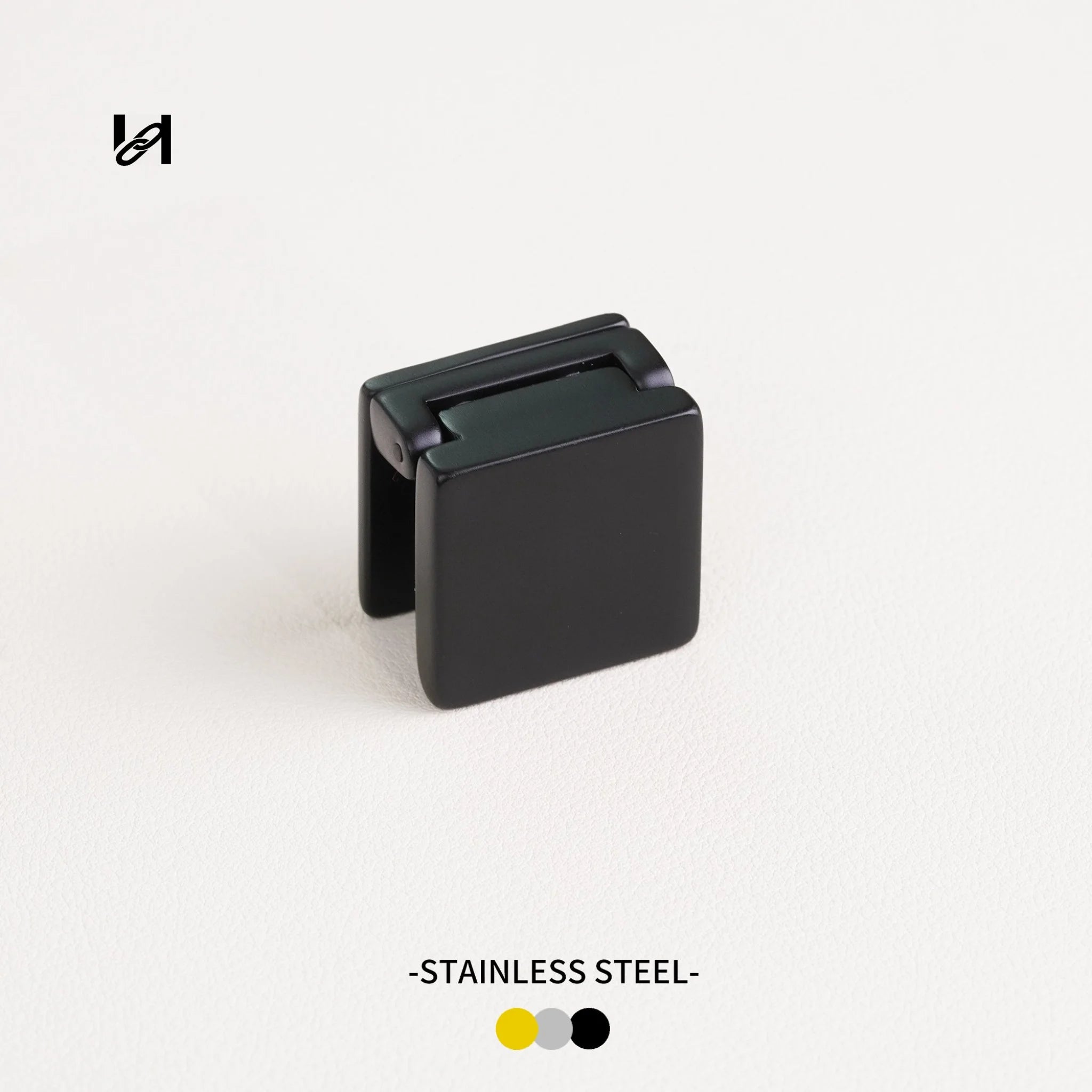 25×16mm Stainless Steel Square Flip Locks - black / Smooth version - hardware