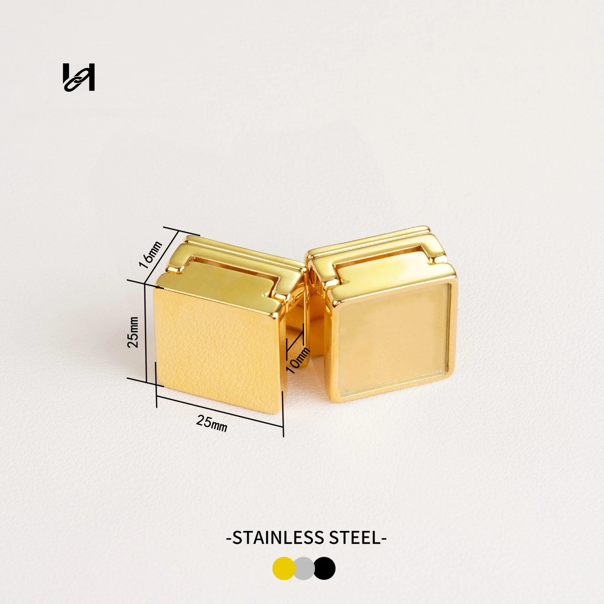 25×16mm Stainless Steel Square Flip Locks - hardware