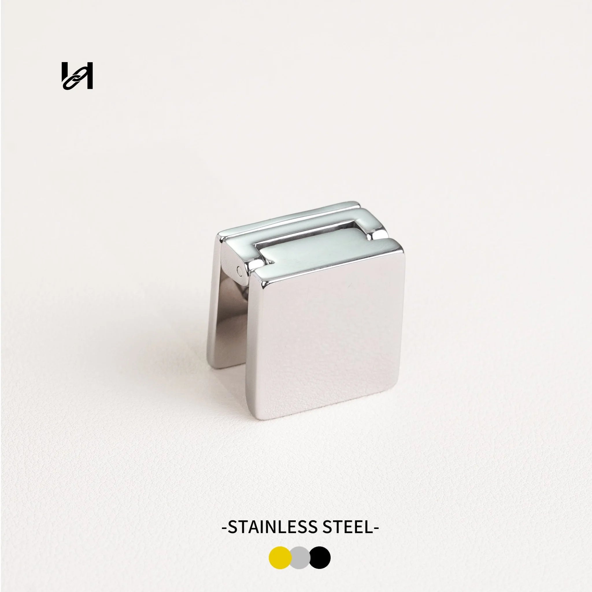 25×16mm Stainless Steel Square Flip Locks - silver / Smooth version - hardware