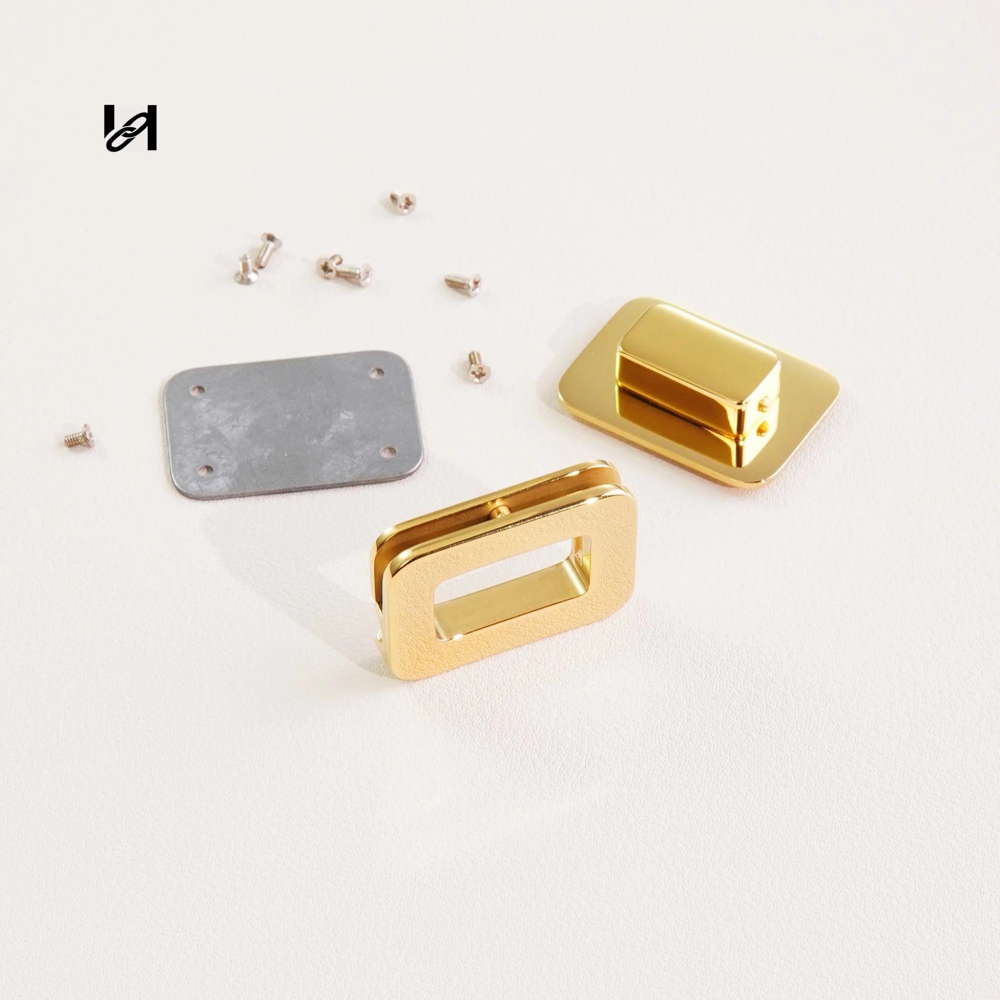 Rectangular Lock Brackets 26×36mm Stainless Steel Rectangular Closure Locks – Hility Bag hardware