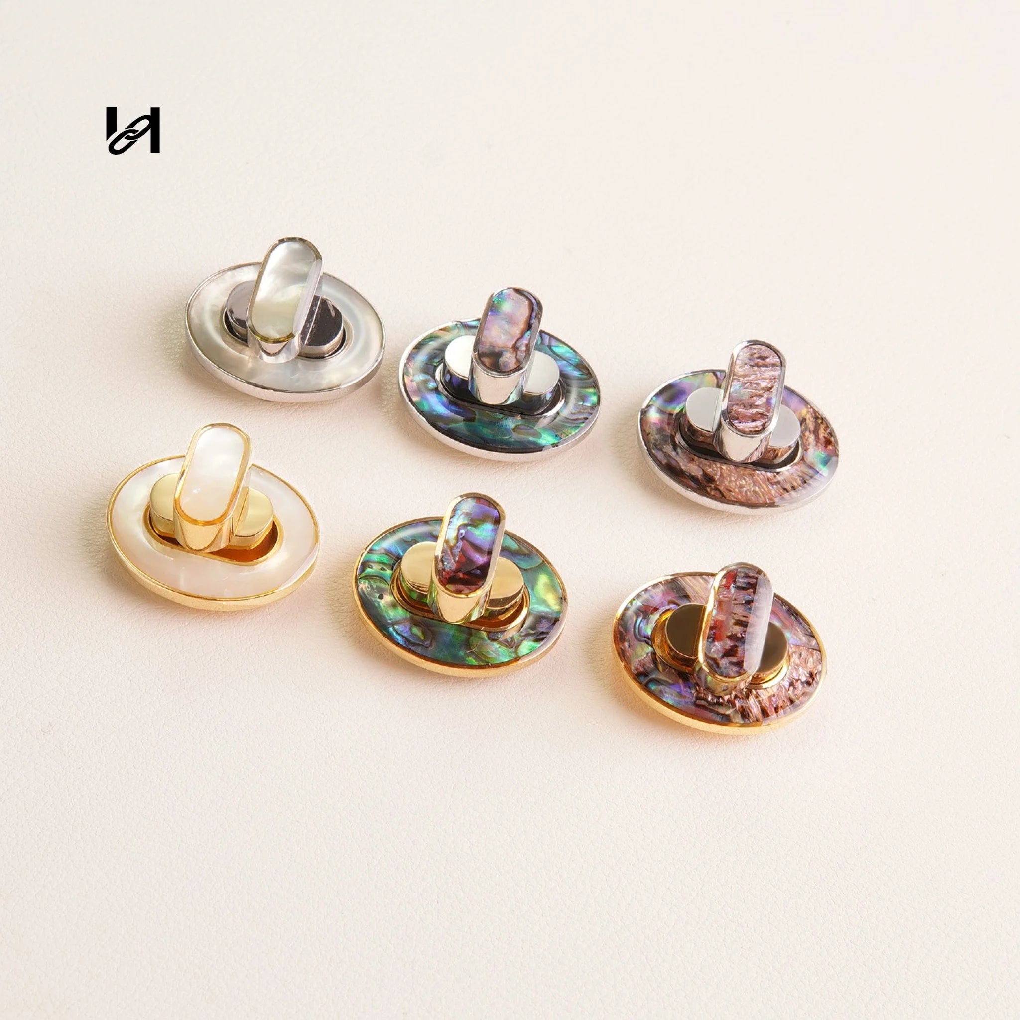 30×24mm Stainless Steel Oval Shell Design Locks with Colored Finish - hardware