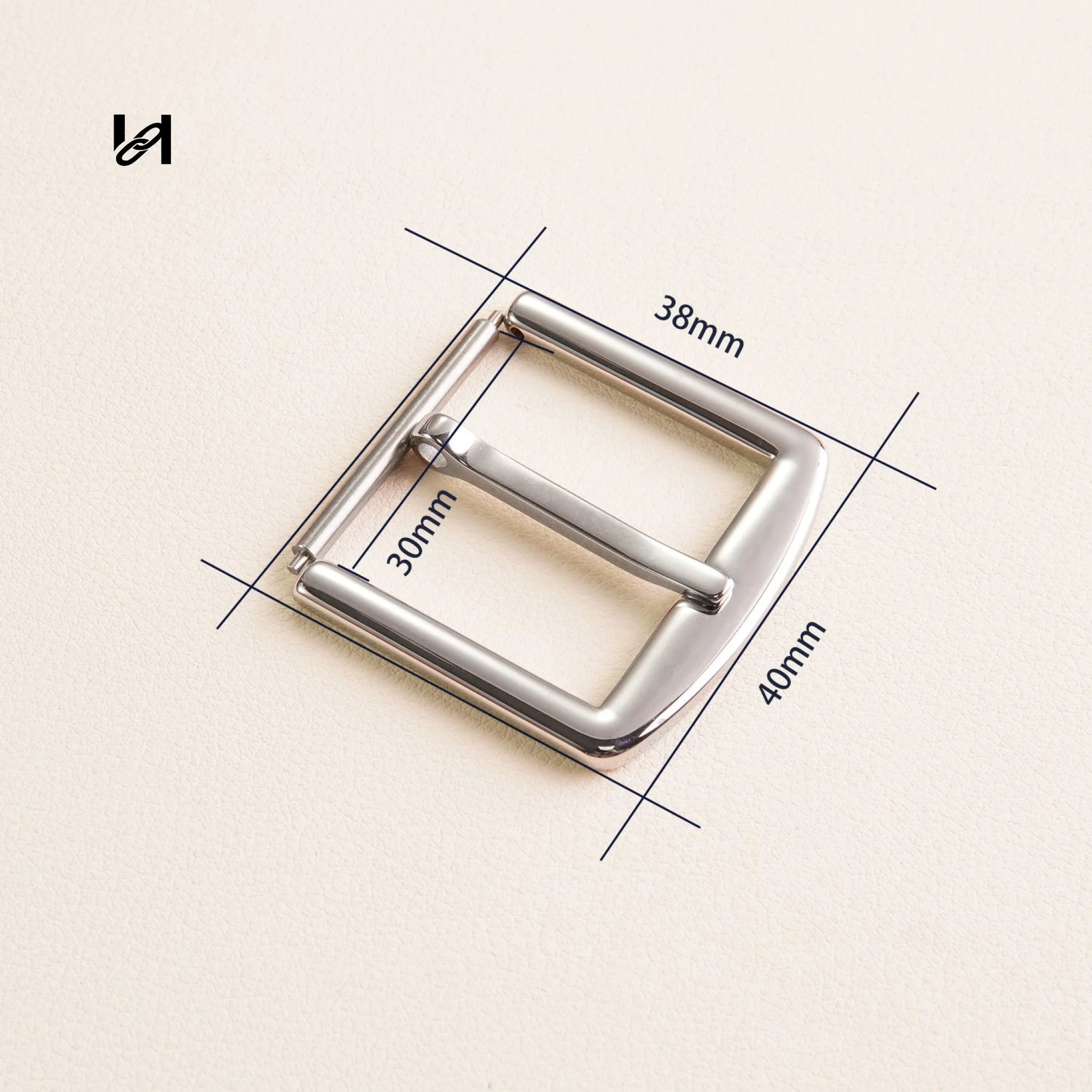 30mm Stainless Steel Flat Roller Buckle – 316L Gold & Silver Pin Buckle for Belts & Leather Bag Straps