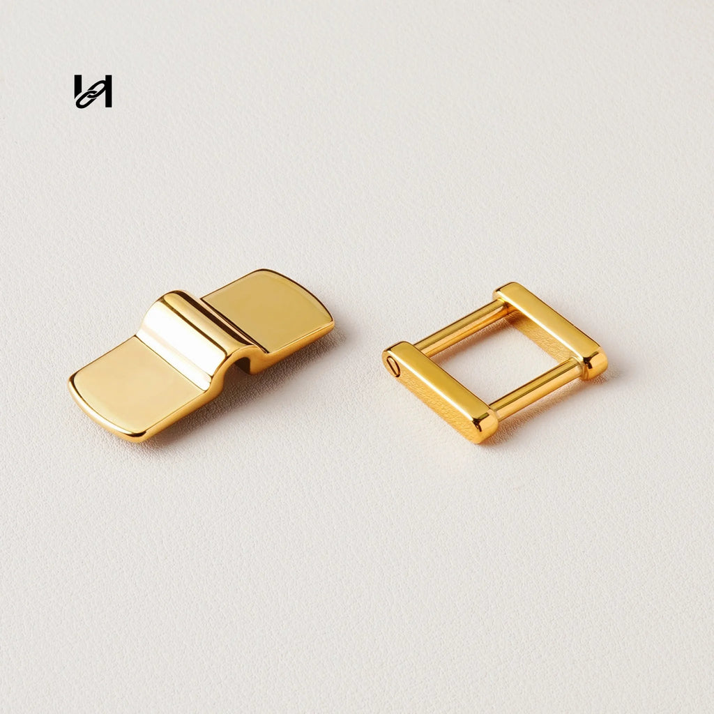 316L Stainless Steel Arch Bridge Strap Connector — Bag Handle Anchor for 20mm Handles (Gold / Silver)