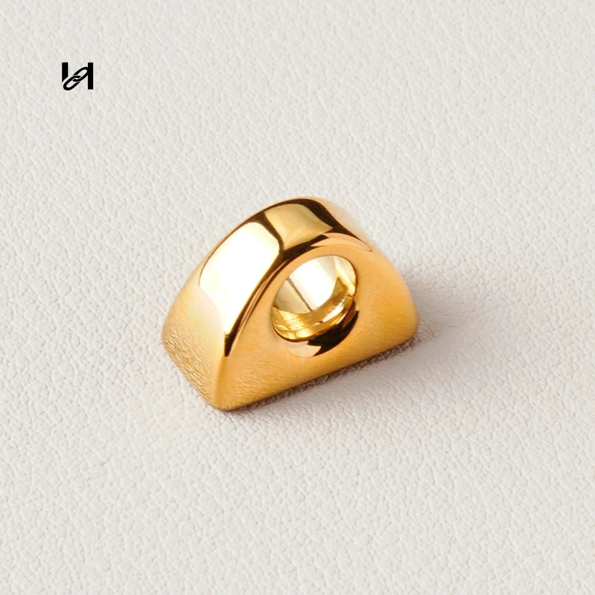 316L Stainless Steel Arch Side Handle Holder Connector | 24K Gold Plated | Luxury Bag Bridge Hardware - New version-6mm