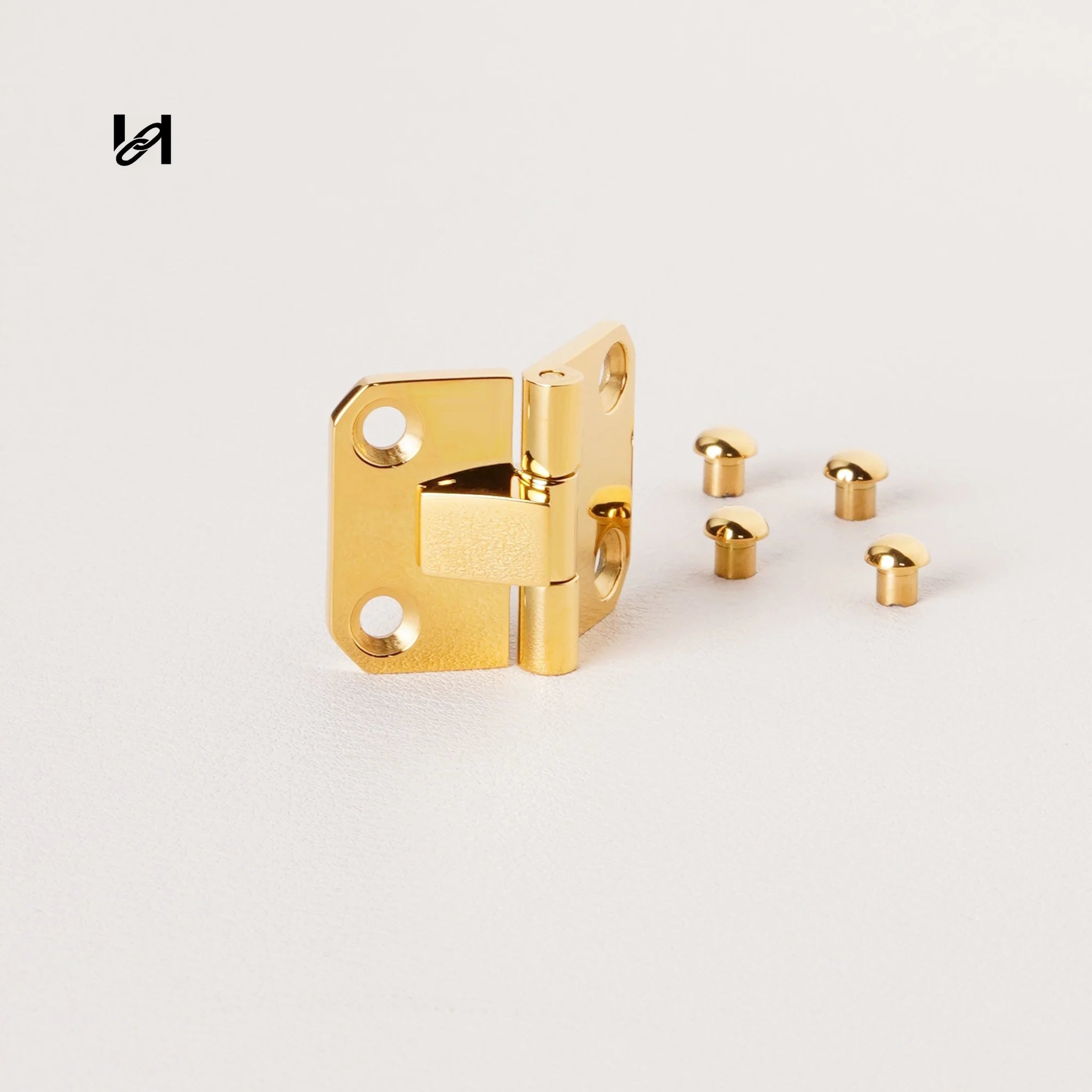 316L Stainless Steel Box Hinge 35.5mm x 25mm | 24K Gold Plated / Mirror Polished Silver | Luxury Bag Box Hardware