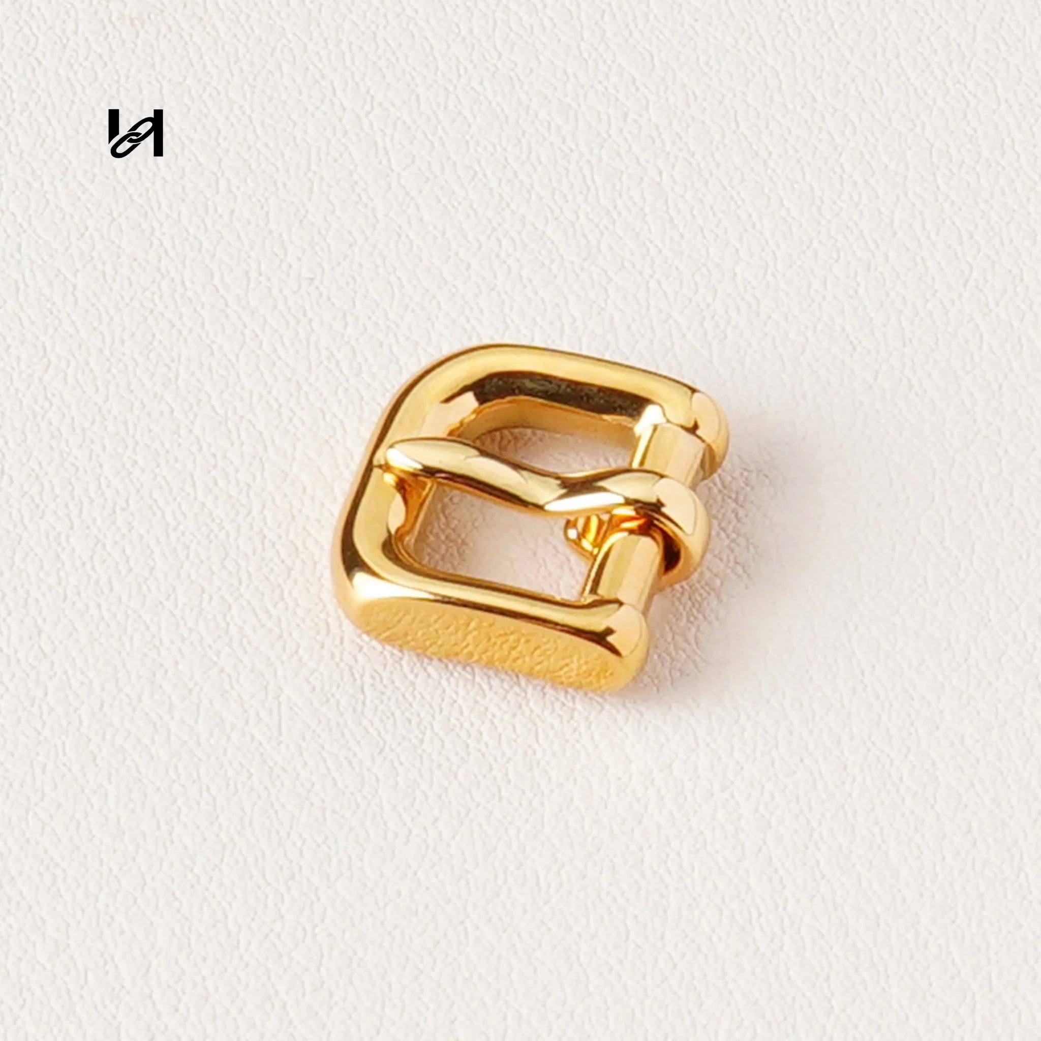 15.5mm 316L Stainless Steel Mini Pin Buckle 24K Gold Plated Silver Bag Strap Hardware