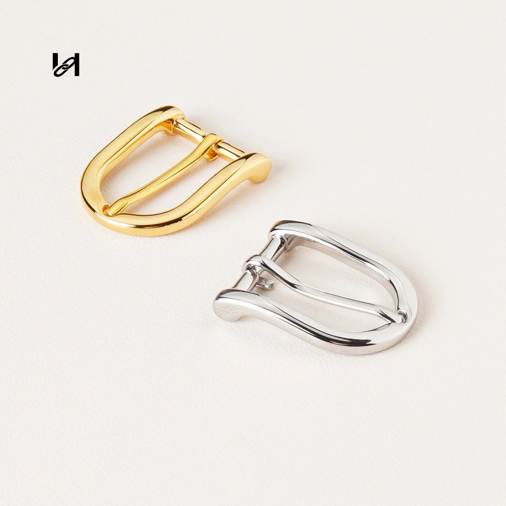 316L Stainless Steel Pin Belt Buckle | 25mm Single-Prong Gold & Silver - hardware