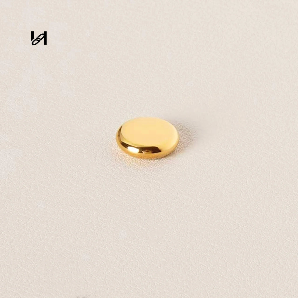 316L Stainless Steel Round Dome Studs – 12mm Mirror-Polished Bag Hardware | 24K Gold IP & Steel