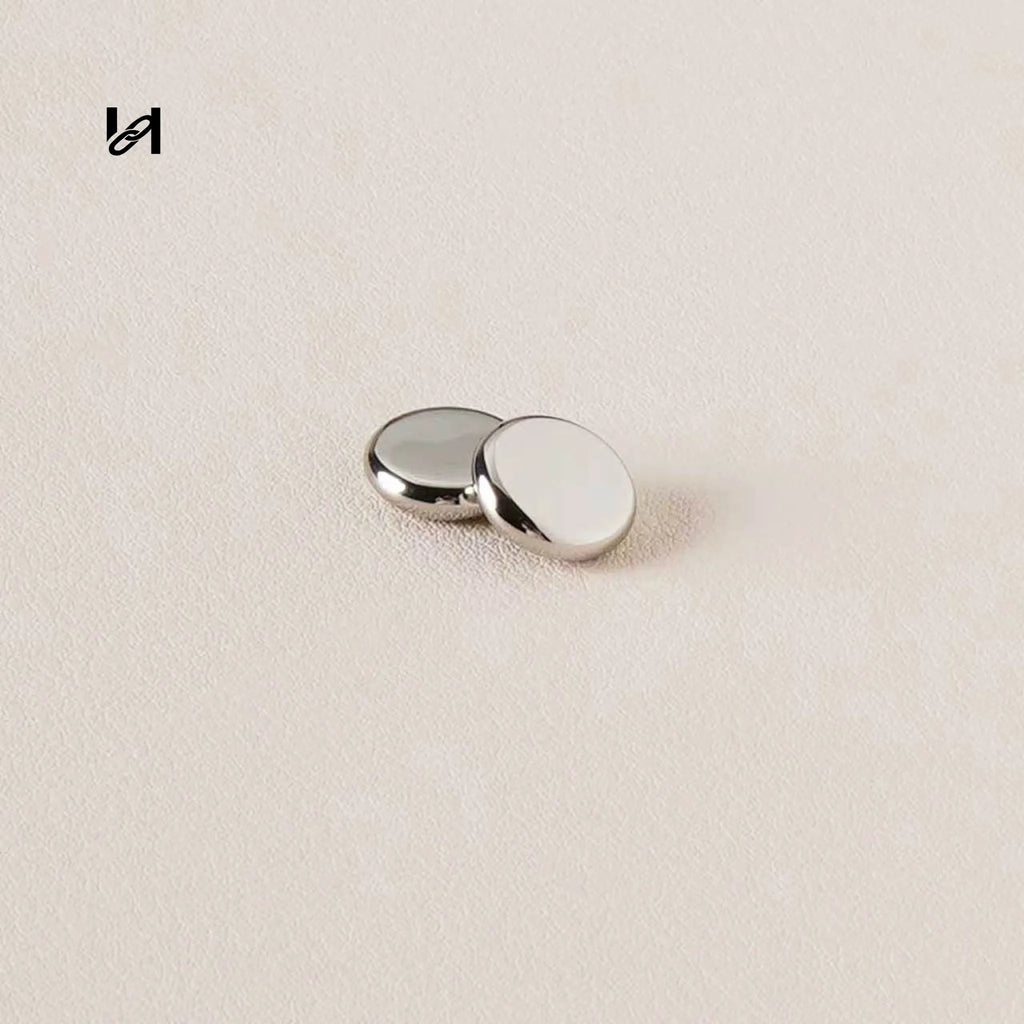 316L Stainless Steel Round Dome Studs – 12mm Mirror-Polished Bag Hardware | 24K Gold IP & Steel
